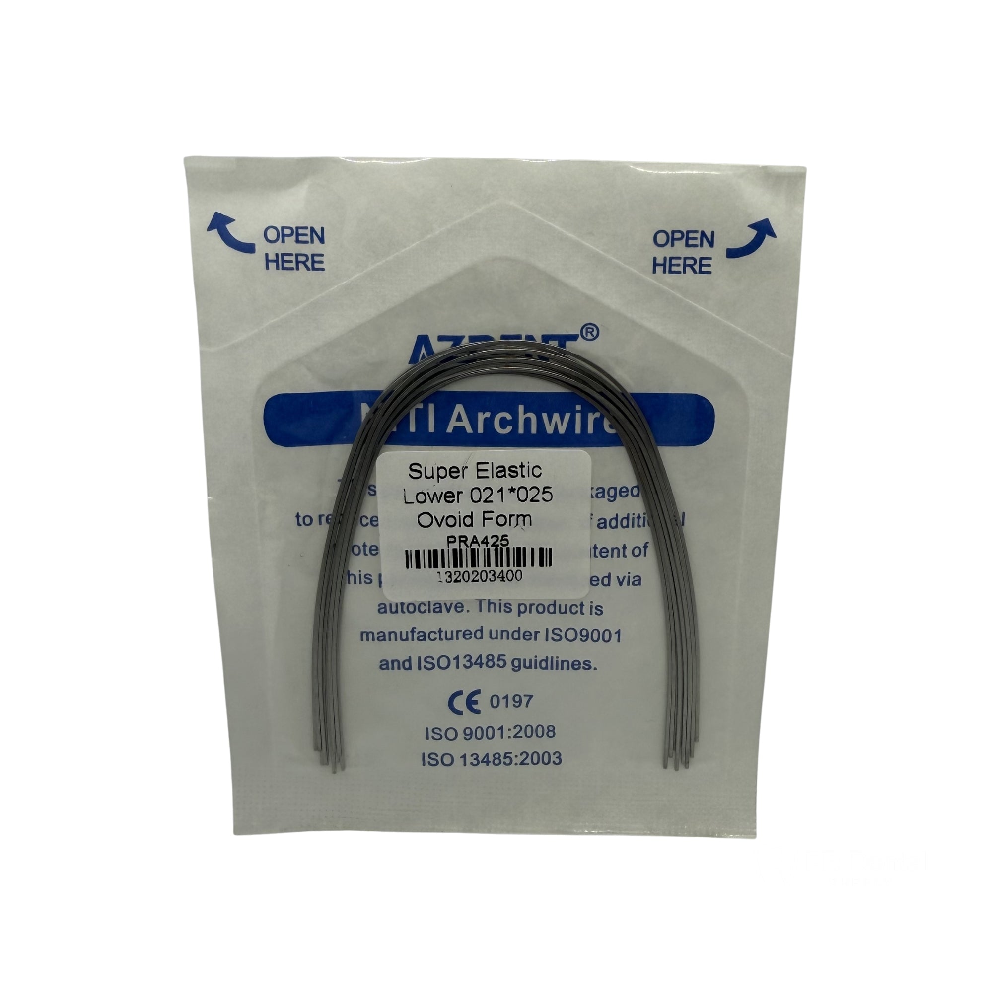 ARCO NITI 10 SOBRES c/10 .21*.25 INF AZDENT