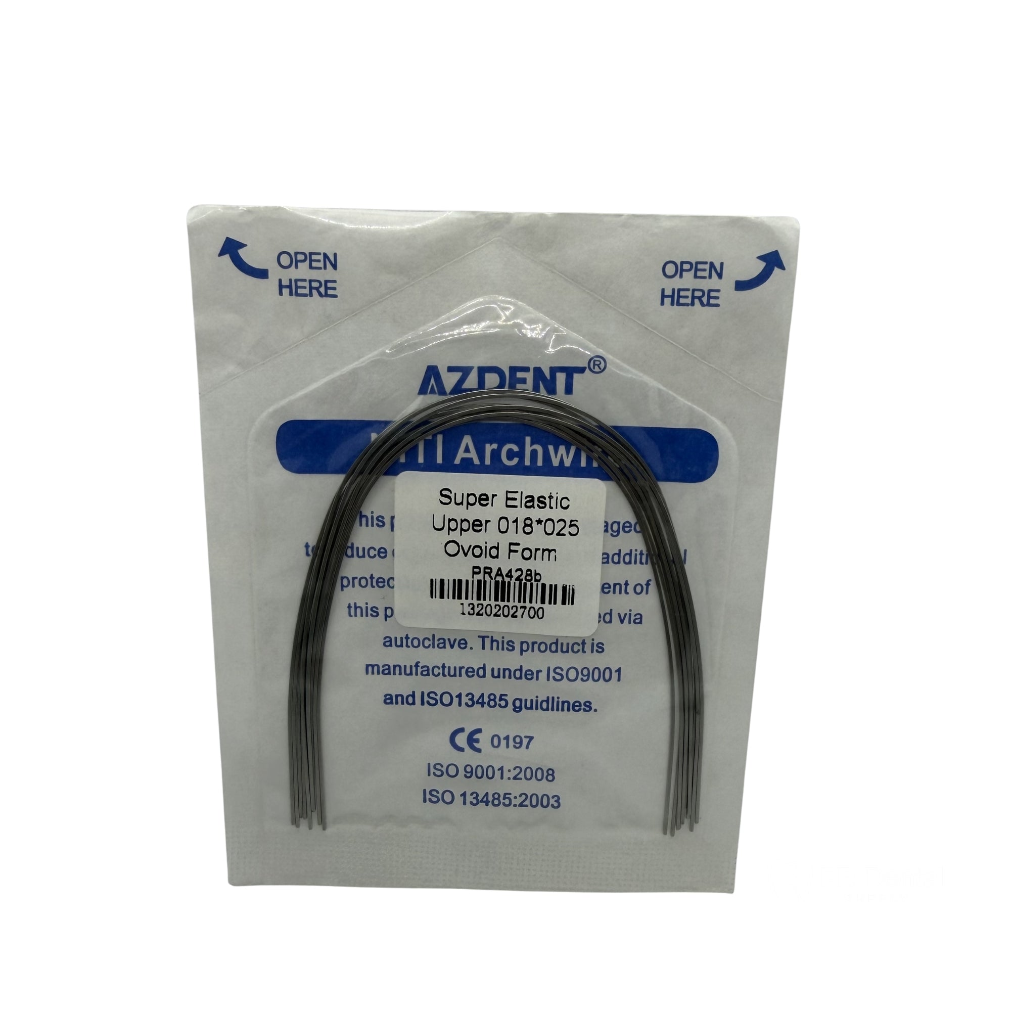ARCO NITI 10 SOBRES c/10 .18*.25 SUP AZDENT