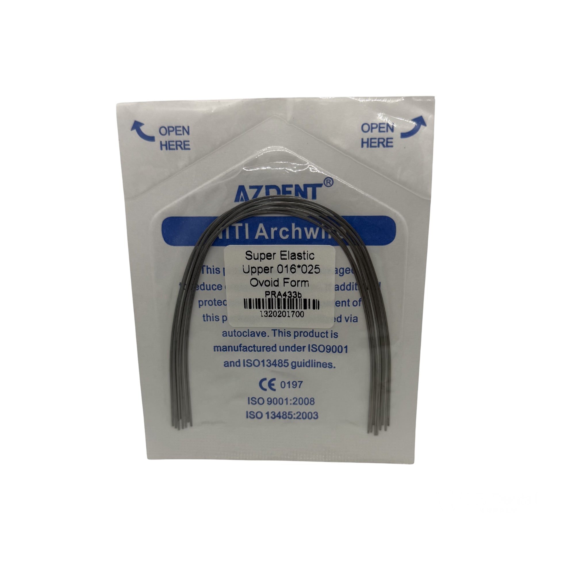 ARCO NITI 10 SOBRES c/10 .16*.25 SUP AZDENT